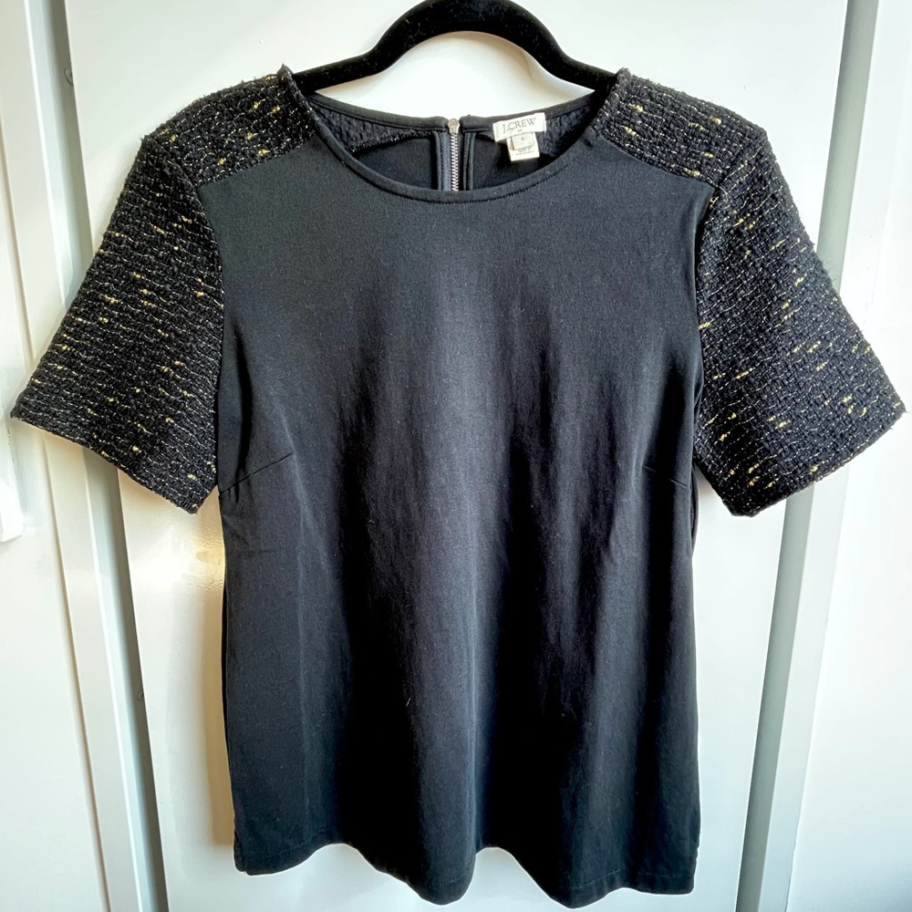 J.Crew Black and Gold Top